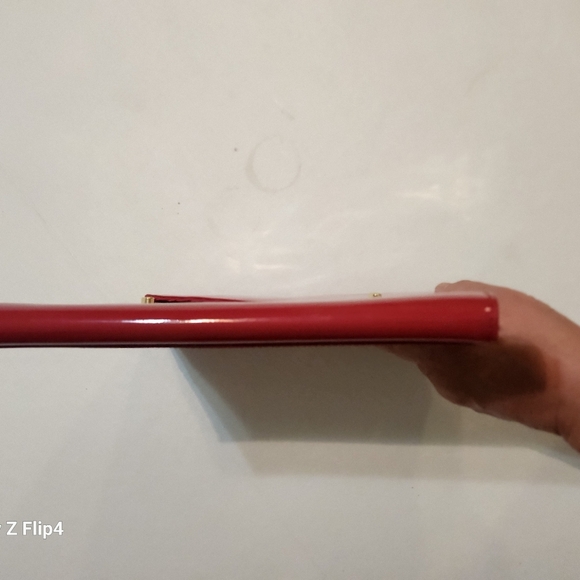 Sophisticated Modern Red and Gold Clutch/ IPAD Case with Metallic Accents EUC - Picture 7 of 15